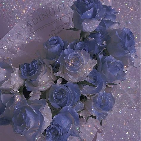 Pretty Flowers Pictures, Blue Roses Wallpaper, Purple Flowers Wallpaper, Roses Art, Glittery Wallpaper, Arte Do Kawaii, Piece Of Advice, Light Blue Aesthetic, Blue Aesthetic Pastel