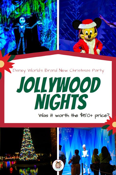 We went to the very first Jollywood Nights at Hollywood Studios in Disney World. Saw the glitz, the glam, and had a few cocktails along the way. You can meet rare characters like PHINEAS AND FERB at this party - but is worth the extra cash? Find out what we thought in this Christmas Party review. #DisneyWorld #Disneyparks #DisneyChristmas #DisneyParties #JollywoodNights #DisneyChristmasParties #HollywoodStudios #NightmareBeforeChristmas #NBC Jollywood Nights, Disney Florida, Disney Secrets, Disney Orlando, Tower Of Terror, Hollywood Studios Disney, Phineas And Ferb, Disney Party, Disney Holiday