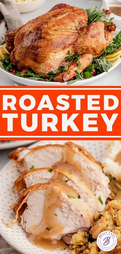 Best Roast Turkey Recipe, Easy Turkey Recipes Thanksgiving, Easy Thanksgiving Turkey, Thanksgiving Turkey Recipe, Easy Thanksgiving Dinner, Herbed Butter, Easy Turkey Recipes, Traditional Thanksgiving Recipes, Recipe Thanksgiving