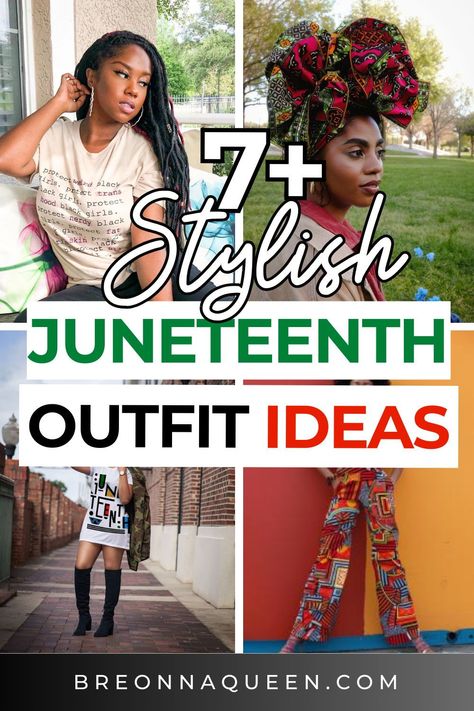 Looking for the perfect Juneteenth outfit? Get inspired with our selection of seven festive looks. From vibrant colors to meaningful symbols, dress to impress and celebrate in style. #JuneteenthOutfitIdeas #JuneteenthFashion #WhatToWearOnJuneteenth #juneteenthideas #juneteenth Juneteenth Outfit, Hood Girls, African Colors, African Print Skirt, African Traditions, African American Culture, Black Bloggers, Classy Casual Outfits, Black Pride