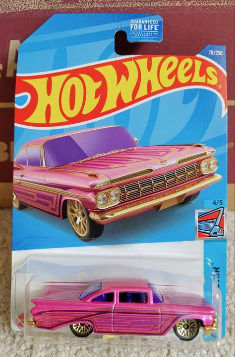 Pink Hot Wheels Cars, Pink Hot Wheels, 59 Chevy Impala, Barbie Car, Hot Wheels Cars Toys, Hot Wheels Garage, Hot Weels, Pink Cadillac, Pimped Out Cars