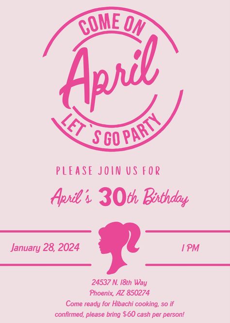 Barbie Party Playlist, Barbie Themed 30th Birthday Party, Barbie Invitation, London Birthday, Barbie Bday, Party Playlist, Barbie Aesthetic, Barbie Images, Barbie Birthday Party