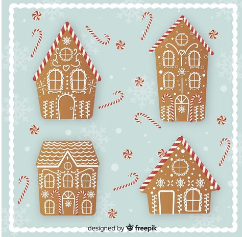 Gingerbread House Patterns, Gingerbread Cards, Gingerbread Crafts, Gingerbread Christmas Decor, Christmas Embroidery Patterns, Gingerbread Decorations, Christmas Gingerbread House, Christmas Projects Diy, Gingerbread Houses