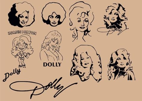 (20+) Facebook Dolly Parton Tattoos, Tin Hearts, Face Tattoo, Digital Svg, Digital World, Dolly Parton, Svg Files, Tatting, Tin