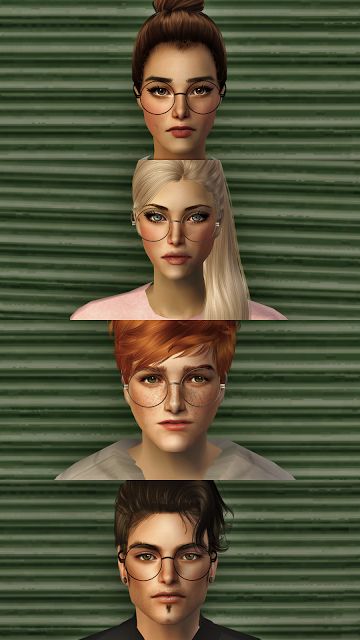 Always Sims: Reading Glasses Sims 3 Glasses, Sims 2 Glasses, Hair On The Side, Sims2 Cc, Sims Accessories, Cc Accessories, Ts3 Cc, Sims 3 Mods, Ts2 Cc