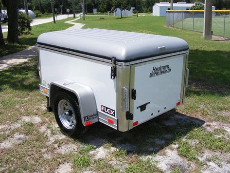 Haulmark 4x6 Enclosed Single Axle Cargo Trailer Stock#: 197333 Small Enclosed Trailer, Small Car Trailer, Small Cargo Trailers, Motorcycle Cargo Trailer, Camping Gear Trailer, Camping Gear Organization, Bug Out Trailer, Small Trailers, Camping Gear Gadgets