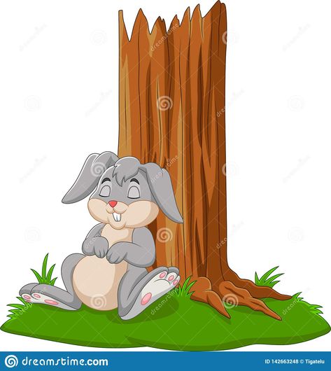 Rabbit And Tortoise, Animated Rabbit, Rabbit Sleeping, Hare Drawing, Bunny Sleeping, Sleeping Drawing, Rabbit Drawing, Anime Toon, Free Vector Illustration