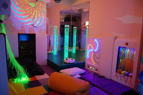 Snoezelen Rooms | THE PSYCHO-EMOTIONAL JOURNAL                                                                                                                                                                                 More Sensory Therapy Room, Occupational Therapy Room, Backyard Australia, Snoezelen Room, Sensory Bedroom, Sensory Space, Sensory Classroom, Calm Room, Sensory Wall