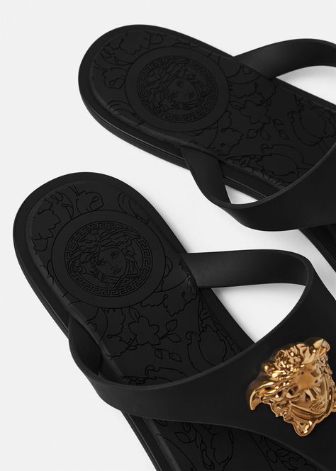 Versace Medusa Sandals for Women | US Online Store Versace Home, Medusa Head, Sandals For Sale, Sandals For Women, Leather Slides, Spring Summer Outfits, Pool Slides, Online Design, Flip Flop