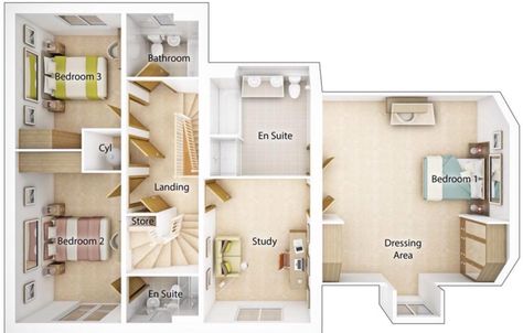 Perfect first floor layout - master bedroom with en-suite and nursery, younger kids room, guest bedroom and en-suite and family bathroom Em Suite Bathroom, Bedroom With Ensuite Bathroom, En Suite Bedroom, First Floor Layout, Bathroom Ideas Layout, Suite Bedroom, Ensuite Bathrooms, Ensuite Bathroom, Floor Layout