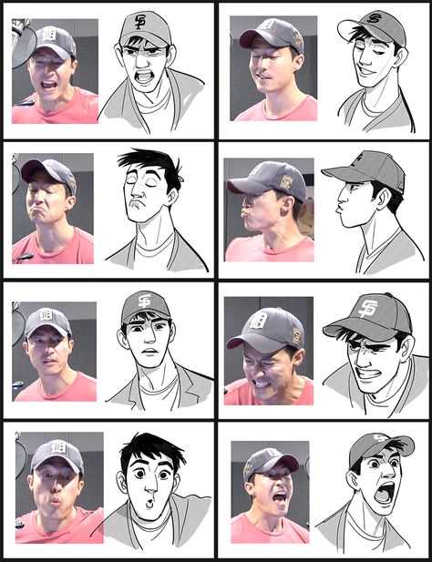 Drawn Facial Expressions, Emotions Drawing, Facial Expressions Drawing, رسم كاريكاتير, Daniel Henney, Character Design Cartoon, 얼굴 드로잉, 얼굴 그리기, Drawing Faces