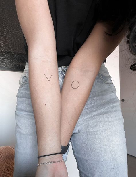 Tattoos Matching, Forearm Tattoos, Triangle Tattoo, Tattoos