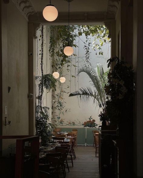 70s Mood Board, Hotel Plants, Greenery Aesthetic, Aesthetic Restaurant, Opening A Coffee Shop, Board Inspiration, Mood Board Inspiration, Coffee Staining, Cafe Interior