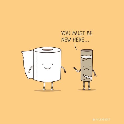 mongs on Instagram: “Paperwork... - - - #toiletroll #toiletpaper #paperwork #job #coworkers #tear #poop #colleagues #newguy #meme #work #relationship #pun…” Memes Work, Punny Puns, Cute Puns, Puns Jokes, Paper Work, Cute Jokes, Funny Illustration, Funny Doodles, Bathroom Humor