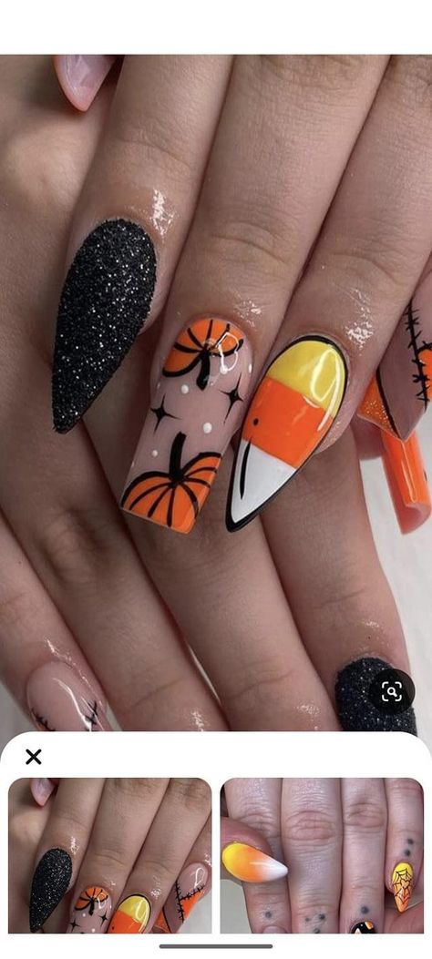 Scarecrow Nails Designs, Chorme Nails, Scarecrows Nails, Scarecrow Nails, Stilleto Nails Designs, Fall Nail Colors, Fall Nail, Fall Nail Designs, Nails Designs