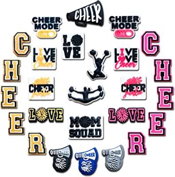 pocpockets 26PCS Cheer Shoe Charms for Clog, Cheerleading Charms Decoration Cheerleading Decorations, Party Favor Gifts, Cheerleading Shoes, Cute Cheer Pictures, Shoes Charms, Favor Gifts, Birthday Party Gifts, Cheer Shoes, Girls Party Favors