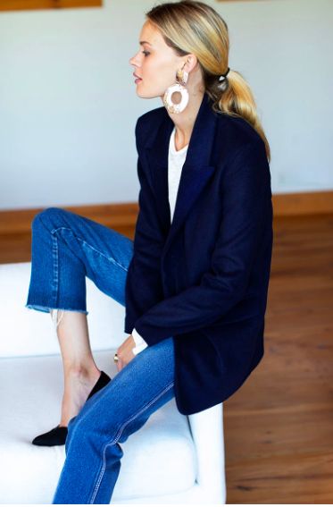 Navy Blue Oversized Blazer Outfit, Navy Tonal Outfit, Oversized Navy Blazer Outfit, Relaxed Blazer Outfit, Navy Blue Blazer Outfits For Women, Navy Blazer Outfit Women Work, All Navy Outfit, Navy Blue Blazer Outfit Women, Navy Outfits For Women