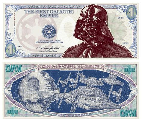 Stocking stuffer? Darth Vader money - Darth Vader Pictures, Darth Vader Funny, Asset Protection, Star Wars Character, Bloc Party, Dark Vador, Star Wars Love, Galactic Empire, Love Stars