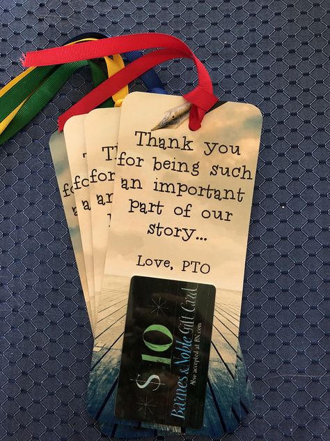 Welcome back teachers and staff!  Our gift for our teachers and staff as they start school for the new year.  I saw this quote on another Pin and then designed my own bookmark that would be big enough to hold the Barnes & Noble Gift Card. School Board Member Appreciation Gifts, Welcome Back Teacher Gifts From Admin, Welcome Back Teachers, Welcome Back Teacher, Pta Volunteer, Thank You Baskets, Coffee Gift Basket, Start School, Appreciation Message