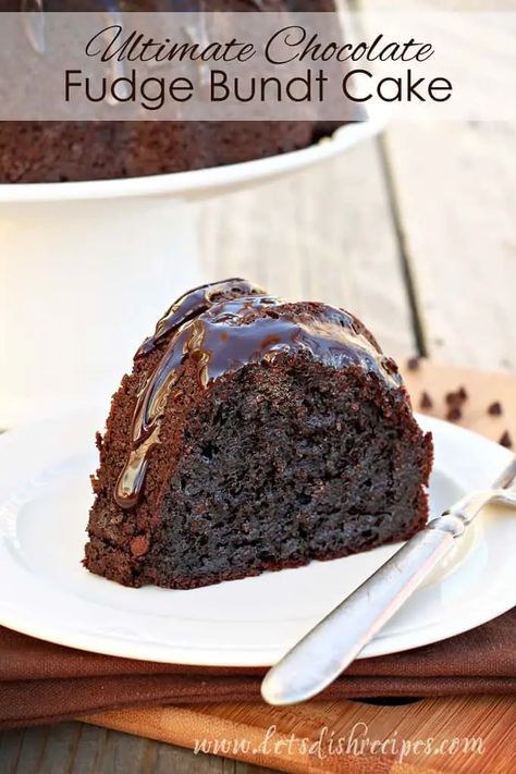 Ultimate Chocolate Fudge Bundt Cake Brick Street, Chocolate Cake From Scratch, Cafe Chocolate, Bundt Recipes, Wacky Cake, Cookie Cake Pie, Chocolate Fudge Frosting, Bundt Cake Recipes, Chocolate Bundt