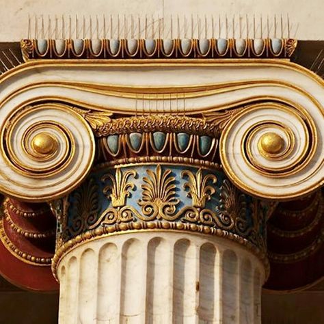 Ionic column Ionic Order, Greece Architecture, Architecture Antique, Ionic Column, Greek Columns, Ancient Greek Art, Ancient Greek Architecture, Greek Design, Roman Architecture