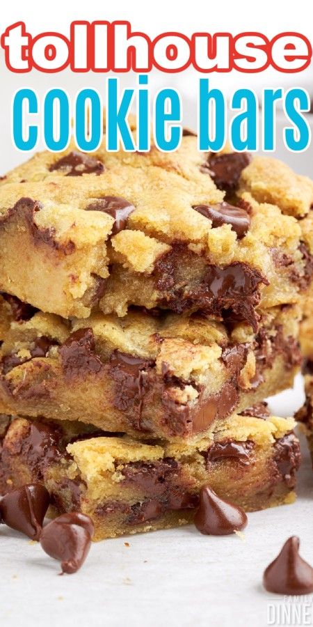 Toll House Chocolate Chip Cookies Bars, Dessert Recipes With Chocolate, Recipes With Chocolate Chips, Tollhouse Cookie Bars, Tollhouse Chocolate Chip Cookies, Toll House Chocolate Chip, Chocolate Chip Bars, Toll House, Dessert Bar Recipe