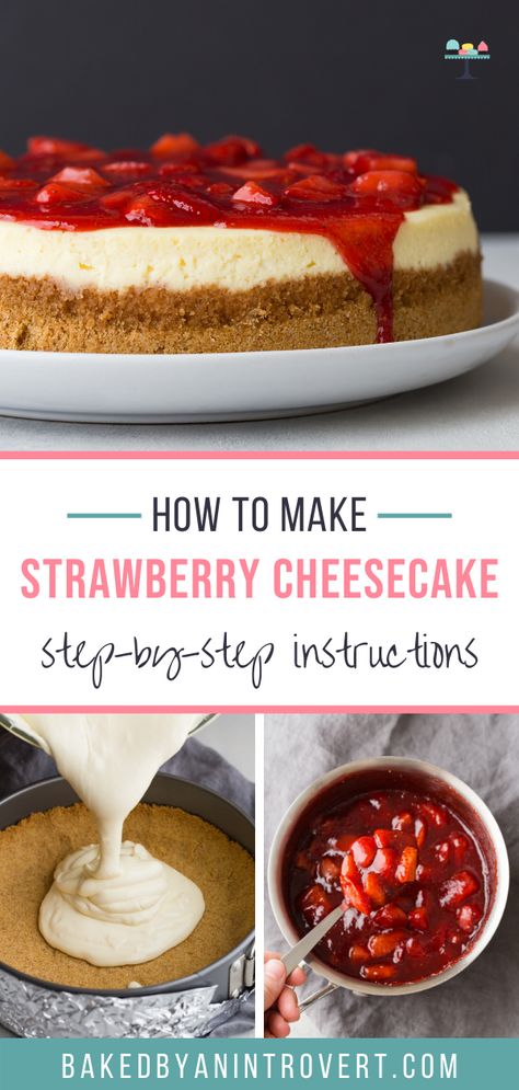 Strawberry Cheesecake Recipe, Cheesecake Toppings, Strawberry Dessert Recipes, Strawberry Dessert, Kolaci I Torte, Easy Cheesecake Recipes, Strawberry Sauce, Easy Cheesecake, Strawberry Desserts