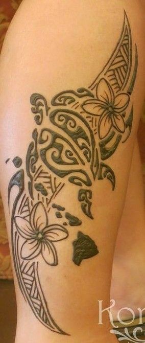 Hawaiian Turtle Tattoos, Tahitian Tattoo, Polynesian Leg Tattoo, Polynesian Tattoos Women, Hawaii Tattoos, Turtle Tattoo Designs, Tattoo Anime, Polynesian Tattoos, Hand And Finger Tattoos