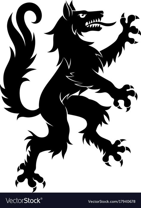 wolf example Heraldry Design, Wolf Silhouette, Wolf Illustration, Werewolf Art, Outdoors Tattoo, Tattoo Style Drawings, Wolf Design, Badge Design, Wolf Art