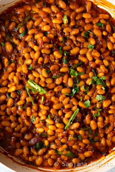 Double Beans Indian Recipe, Beans Indian Recipe, Masala Beans, Beans On Toast Recipe, Beans Curry Indian, Masala Beans On Toast, Homemade Garam Masala, Baked Beans On Toast, British Nostalgia