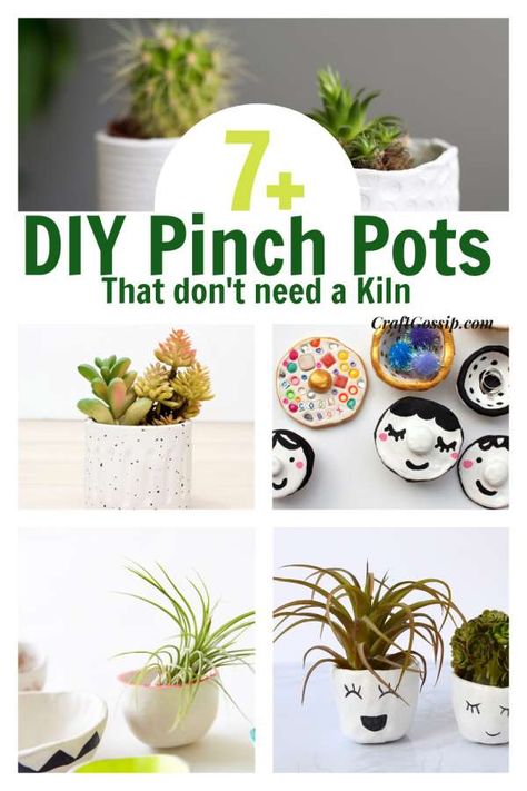 How To Make Ceramic, Clay Pinch Pots, Make Your Own Clay, Clay Plant Pots, Ceramic Pinch Pots, Craft Recipes, Nifty Crafts, Clay Arts, Making Clay