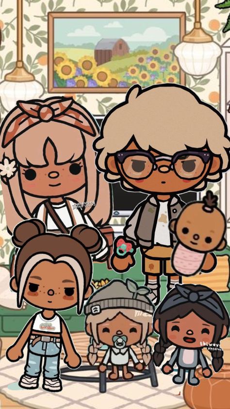 Toca family idea not my characters and background Toca Life World Aesthetic Pfp, Dad Outfits, Adorable Homes Game, Cute Room Ideas, Ideas Family, My Stuff, Character Aesthetic, Dress To Impress, Avatar