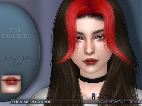 The Sims Resource - Spike Snake Bites Ts4 Cc Lip Piercing, Angel Bites Piercing, Lower Lip Piercing, High Nostril Piercing, Snake Bite Piercing, Sims 4 Piercings, Franklin Bbq, Snake Bite, Labret Piercing