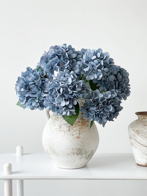 Hydrangea Arrangements, Artificial Peonies, Artificial Flower Bouquet, Pink Home Decor, Peonies Bouquet, Blue Hydrangea, Fake Plants, Affordable Home Decor, Delphinium