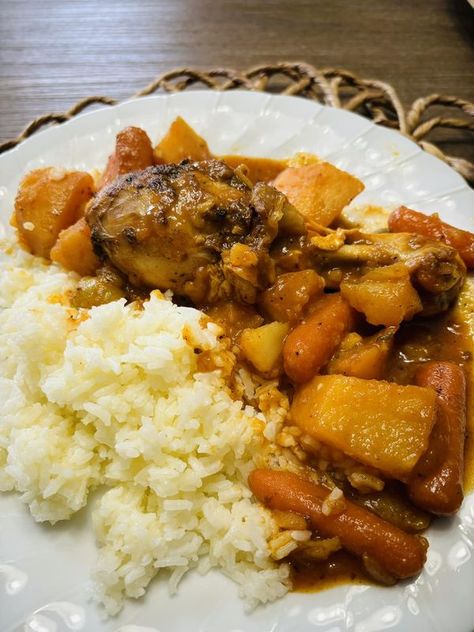 Puerto Rican Food with Recipes | Pollo Guisado ( stewed chicken) | Facebook Pollo Guisado Puerto Rican, Puerto Rican Chicken Stew, Puerto Rican Chicken, Puerto Rican Food, Stewed Chicken, Rican Food, Puerto Rican Recipes, Chicken Stew, Recipe Ingredients