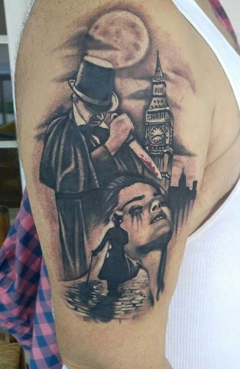 Ripper Tattoo Design, Jack The Ripper Tattoo, Ripper Tattoo, Cool Little Tattoos, Jack Ripper, Twisted Mind, Clown Tattoo, Jack The Ripper, Little Tattoos