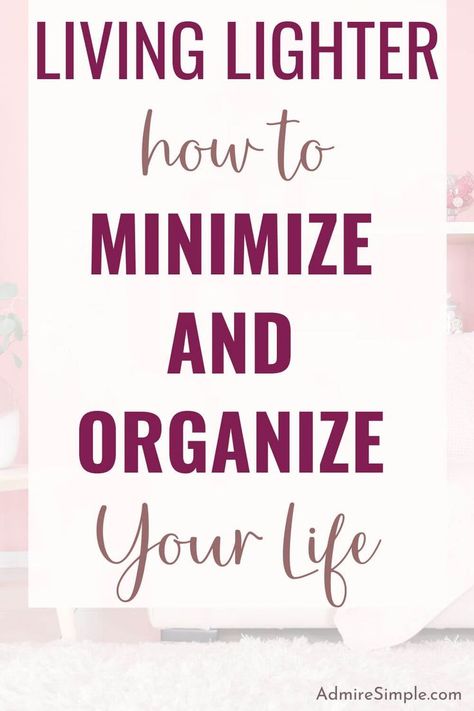 Learn how to simplify your life and start living a minimal life. Here are 25 ways to simplify your life to make life easier. Living intentionally, decluttering your home, living with less stuff, and organizing your life can help you save time and energy for what matters. Simplify Your Home, Living With Less, Living Intentionally, Minimal Life, Organizing Your Life, How To Simplify, Simplifying Life, Make Life Easier, Focus On Your Goals