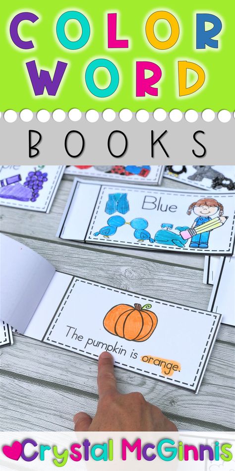 Color Books Preschool, Color Books For Preschool, Preschool Manipulatives, Emergent Readers Free, Color Word Activities, Curriculum Kindergarten, Sight Word Booklets, Books For Kindergarten, Esl Learning