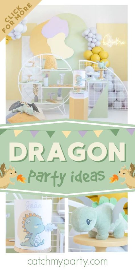 Dragon Centerpiece, Baby Shower Dragon Theme, Dragon Theme Party, Dragon First Birthday Party, Dragon Baby Shower Theme, Dragon Party Ideas, Baby Dragon Baby Shower Ideas, Dragon Themed Baby Shower Ideas, Dragon Birthday Party Ideas