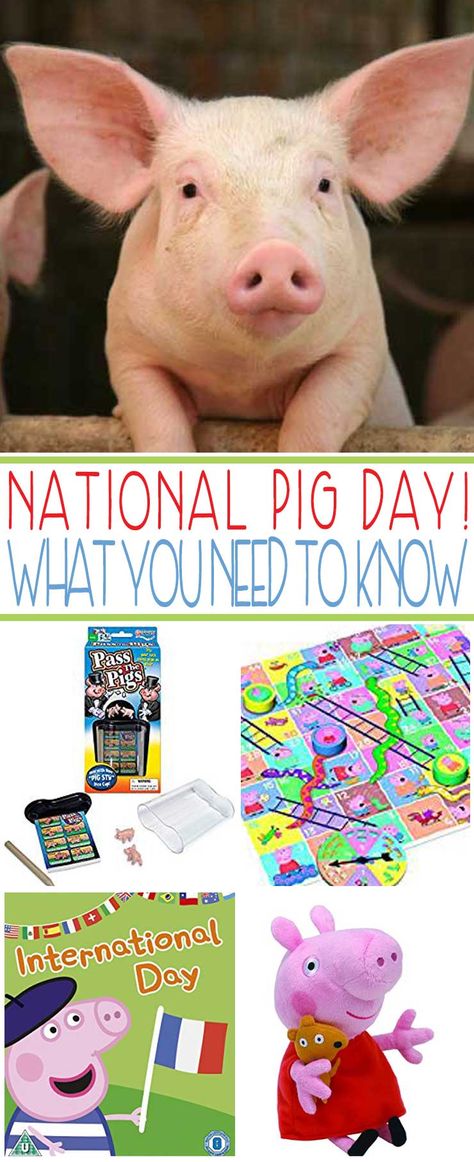 Thought you were familiar with all our nation’s holidays? Get ready to ham it up on March 1st, in honor of National Pig Day. Peppa Pig Books, Obscure Holidays, National Pig Day, National Day Calendar, Homeschool Lesson Plans, Happy Pig, Farm School, Activity Director, National Days