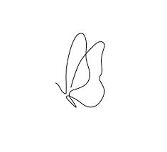 Butterfly Line Drawing, Line Drawing Images, Simple Butterfly Tattoo, Butterfly Line Art, Meaningful Paintings, Cute Easy Paintings, Simple Line Drawing, Eagle Tattoos, Simple Line Drawings