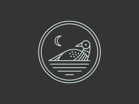 Minimalist Loon by Tyler B. Johnson on Dribbble Loon Tattoo, Pub Logo, Birds Tattoo, Barn Quilts, Skin Art, Art Plastique, Diy Wall Art, Branding Design Logo, Sign Art