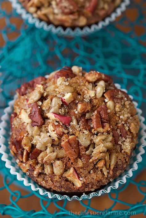 Morning Glory Muffins with Candied Pecan Topping - this is one of those "never-fail" recipes! The muffins always come up tall and pretty. I love that they're so delicious and loaded with healthy ingredients at the same time. Oh, and the candied pecan topping is totally amazing! Best Morning Glory Muffins, Candied Pecan, Apple Scones, Glory Muffins, Pecan Topping, Morning Glory Muffins, Best Morning, Casually Elegant, Candied Pecans