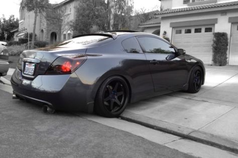 Nissan Altima Coupe Nissan Altima Tuning, Nissan Altima Custom, Nissan Coupe, Nissan Sports Cars, Nissan Altima 2016, Garage Goals, Tuned Cars, Nissan Altima Coupe, Black Demon