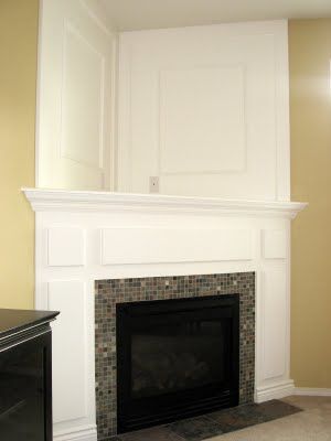 Corner Fireplace Mantels, Corner Fireplace Makeover, Retro Fireplace, Design Camino, Fake Fireplace, Farmhouse Fireplace, Faux Fireplace, Corner Fireplace, Fireplace Remodel