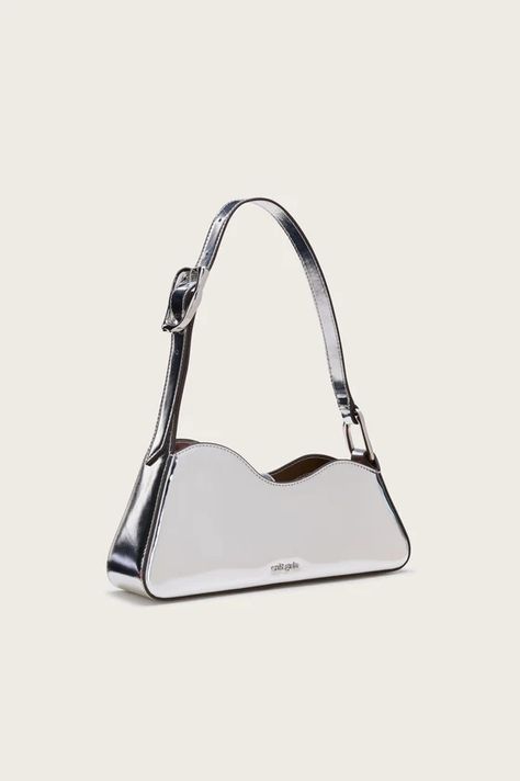 Fall – CULT GAIA Senior Breakfast, Metallic Bags, Silver Shoulder Bag, Cult Gaia Bag, Leather Bag Design, Silver Purse, Silver Bag, Vetements Clothing, Luxury Bags Collection