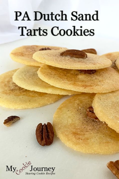 Amish Sand Tarts Cookies Recipe, Sand Tarts Cookies Recipe, Sand Cookies Recipe, Sand Tart Cookies, Sand Cookies, Cinnamon Christmas Cookies, Embossed Cookies, Sand Tarts, Cookies Italian