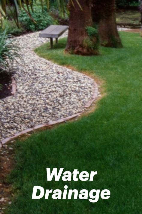 Landscaping for water drainage achieves two very important tasks: Prevent standing water and keeping your home from being flooded. Visit our blog for some solutions: Wet Backyard Solutions, Sloped Landscaping Ideas, Standing Water In Yard Solutions, Backyard Flooding Solutions, Water Run Off Landscaping, Water Runoff Solutions, Drainage Solutions Backyard, Terraced Slope, Ditch Ideas