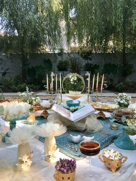 Summer wedding Iranian Wedding Table, Unique Rustic Wedding, Persian Weddings Sofreh Aghd, Iranian Wedding, Polaroid Wedding, Persian Wedding, Moroccan Wedding, Wedding Dress Trends, Wedding Invitations Diy