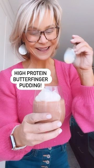 Butterfinger High Protein Pudding, Protein Shake Recipes With Fairlife, Fairlife Protein Shake Pudding, Fairlife Core Power Recipes, Butterfinger Protein Pudding, Core Power Protein Shake Recipe, Fairlife Protein Pudding Recipe, Fairlife Protein Recipes, Protein Pudding With Protein Shake